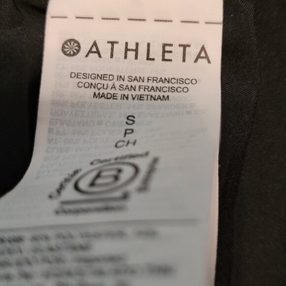 Athleta Swing Forward Pleated Midi Skirt Womens Small Black Green Hi Low - Picture 3 of 4